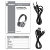 Беспроводные Bluetooth наушники с микрофоном и RGB-подсветкой SVEN AP-B510MV, регул. громк., черно-серый